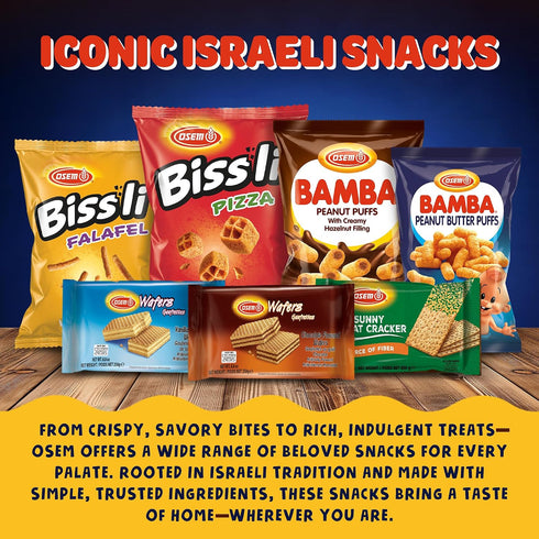 1.0oz (Pack 24) Osem Bamba Peanut Butter Snacks All Natural Peanut Butter PB Corn Puffs, Bag
