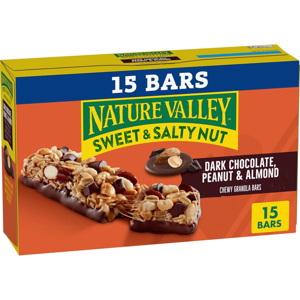 Nature Valley Sweet and Salty Nut Granola Bars, Dark Chocolate Peanut Almond,