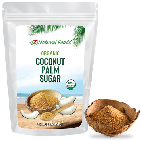 Z Natural Foods Organic Coconut Sugar - Nutrient-Dense, Flavorful & Unrefined Brown