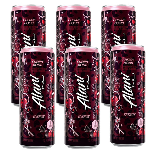 Generic Alani Cherry Bomb Energy Drink, Sugar Free, Low Calorie Energy Drinks -