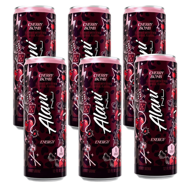 Generic Alani Cherry Bomb Energy Drink, Sugar Free, Low Calorie Energy Drinks -