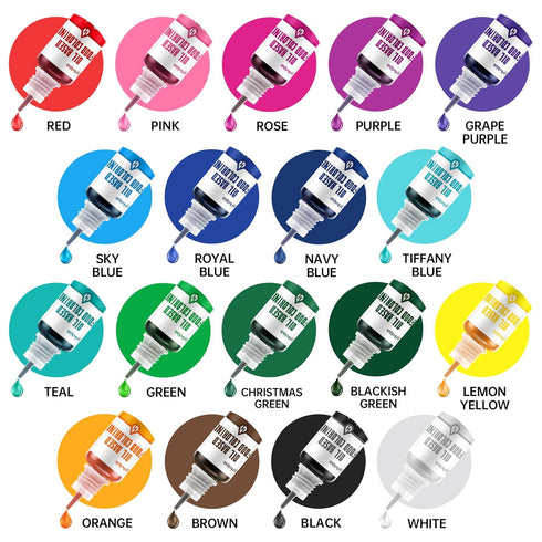 18 20 ml Oil Based Food Coloring for Chocolate Colors x Concentrated Oil Food Dye for Melting Chocolate Candy Melts