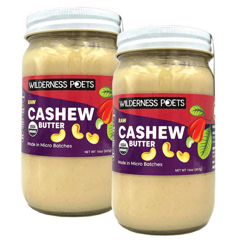 Wilderness Poets, Organic Cashew Butter - Raw, Vegan, Paleo, No Added Sugar