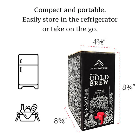 1 Afficionado Coffee Roasters | Magical Cold Brew | Gallon | Bag in Box | Single Origin Peruvian Coffee | Medium Roast