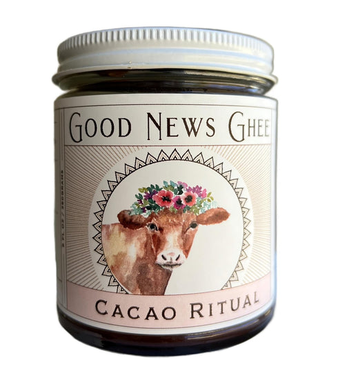 Goddess Ghee Good News Ghee Cacao Ritual Blend Grass Fed High Vitamin Butter Oil,