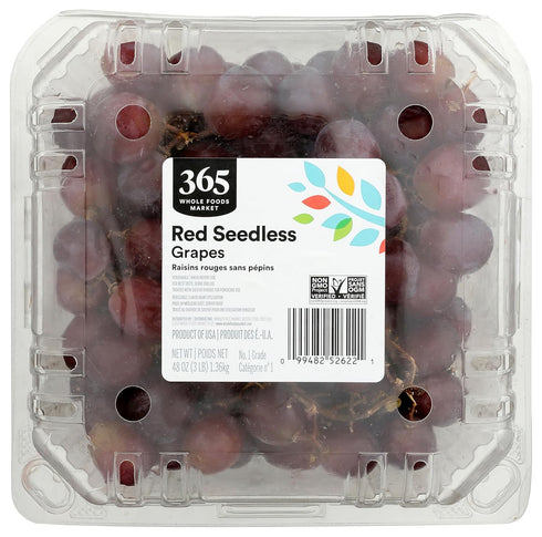 Fresh Produce Red Seedless Grapes, 48 OZ