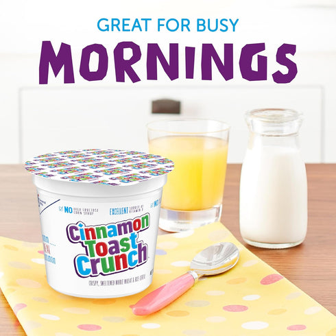 2 oz (Pack 12) Cinnamon Toast Crunch Breakfast Cereal Cup, Single Serve Cereal