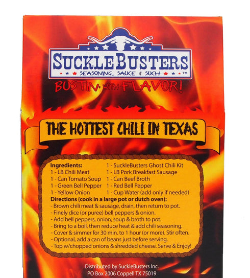 SBCS022 SuckleBusters Ghost Pepper Chili Kit - the Hottest Chili in Texas