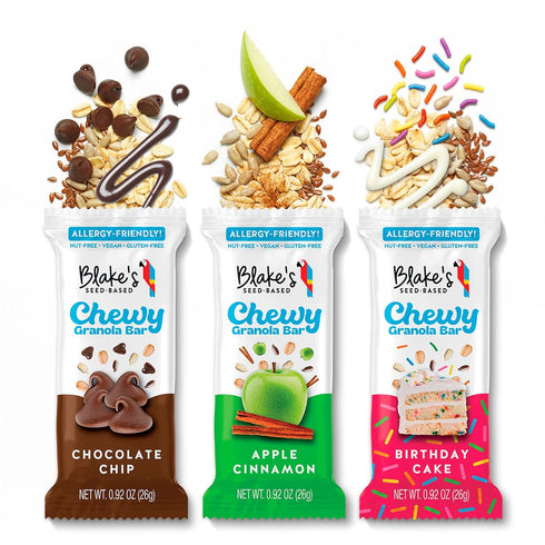 (5 Count), Blakes Seed Based Chewy Granola Bars Chocolate Chip Vegan, Gluten Free, Nut Free & Dairy Free, Healthy