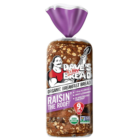 Dave's Killer Bread Raisin' the Roof!, Cinnamon Raisin Organic Breakfast Bread, 18