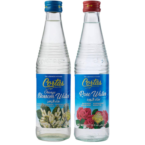 Cortas Combo Pack - Rose Water 10 Fl. Oz. & Orange Blossom Water