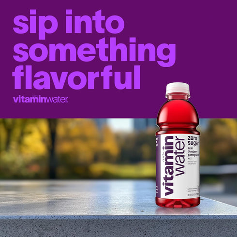 20 oz 12 Pack vitaminwater XXX Acai-Blueberry-Pomegranate Zero Sugar, Flavored Water Beverage, fl Bottles