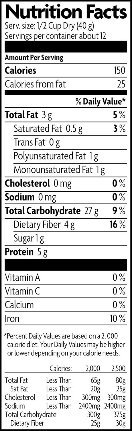 18 Oz (Pack 6) Nature's Path Organic Gluten Free Oats, Old Fashioned Oats, Canister