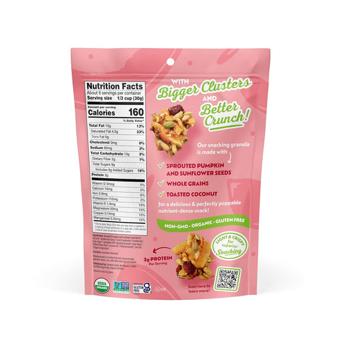 8oz Go Raw Cranberry Almond Snacking Granola, Pouch