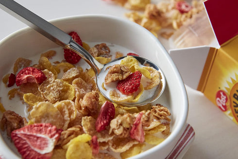 16.5 OZ (Pack 2) Post Honey Bunches of Oats with Strawberries Breakfast Cereal, Strawberry Cereal with Oats and Granola