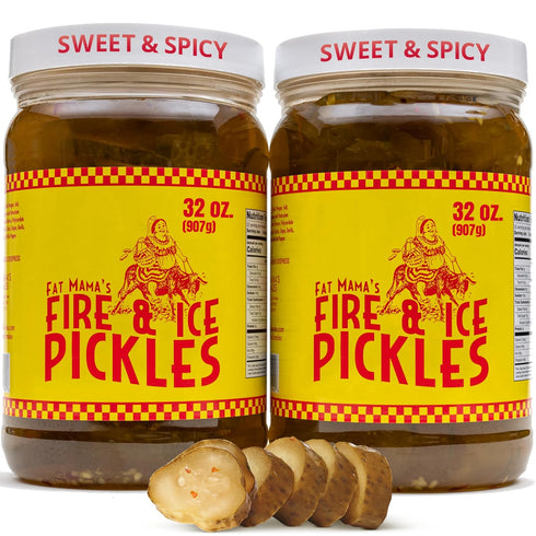 Fat Mama's Tamales Fat Mama's Fire & Ice Pickles, 2 Pack - 32 oz