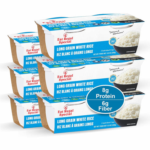 Eat Regal Long Grain White Rice Cups, Light & Fluffy, Always Fluffy,