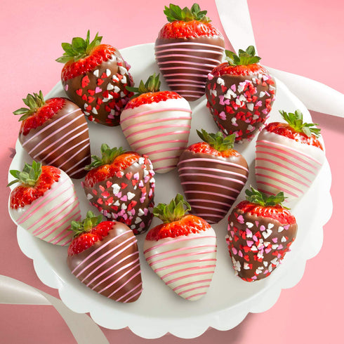 12 A Gift Inside The Original Love Berries Chocolate Dipped Strawberries Gift - Berries for Valentine's Day, Birthday
