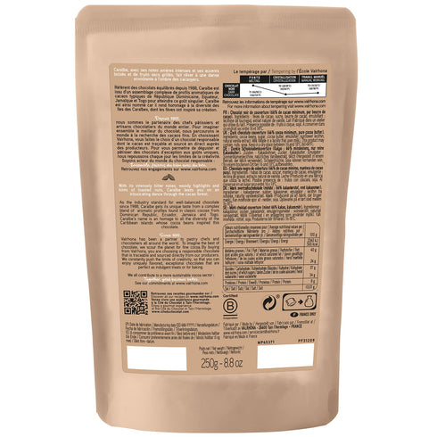 66% Valrhona Dark French Semisweet Chocolate Discs for Baking (Feves). Premium CARABE Cacao Grand Cru Blend. Better