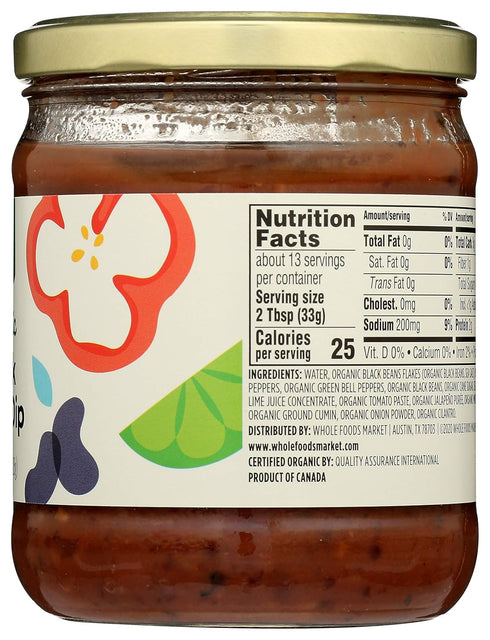 365 15 (Pack 2) by Whole Foods Market, Dip Black Bean Organic, Ounce