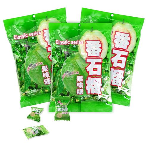 Hongyuan Guava Candy, 12.3 oz (Pack of 3) Asian Fruit Hard Candy,