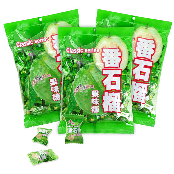 Hongyuan Guava Candy, 12.3 oz (Pack of 3) Asian Fruit Hard Candy,