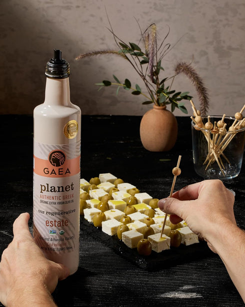 16.9 oz GAEA PLANET Organic Extra Virgin Olive Oil, fl | Cold Extracted Greek Olive Oil from Our Regenerative Estate |