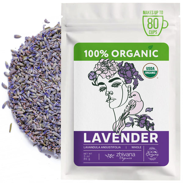Culinary Lavender Flowers Organic - Dried Food Grade Lavender for Drinks, Cooking