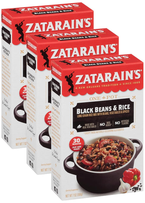 Zatarain's Black Beans & Rice, 7 oz (Pack of 3)