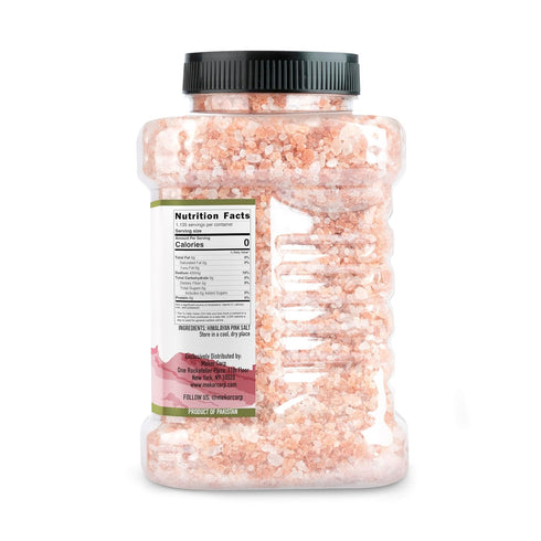 2.5 lb Good Tierra Himalayan Pink Salt in Jar - Coarse, - Ideal for Bath Salt, Table Salt Grinders, and Spice Jars