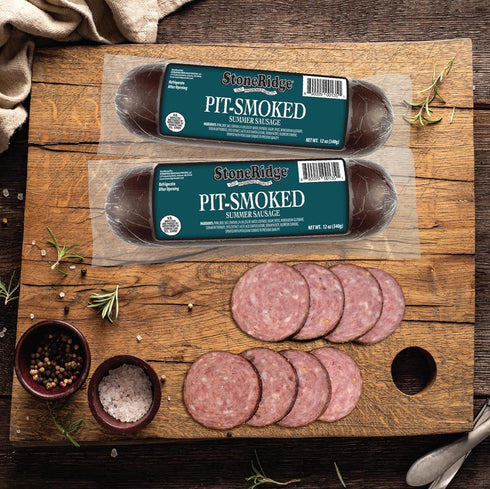 Summer 12 oz, 4 Pack StoneRidge Old Fashioned Sausage, PIT SMOKED