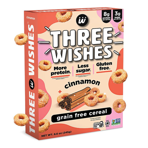 Plant-Based and Vegan Breakfast Cereal by Three Wishes - Cinnamon, 1 Pack