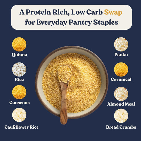 16g 1g 15g 17 Servings(24oz) Chefs Kiss Lupin Flakes | Protein, Net Carbs, Fiber | Gluten Free, Low Glycemic, Low Carb