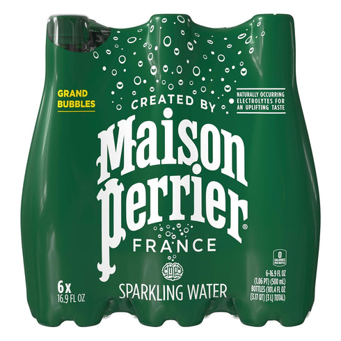16.9 Oz 6 Count Maison Perrier Ultimate Sparkling Water, Fl Plastic Water Bottles
