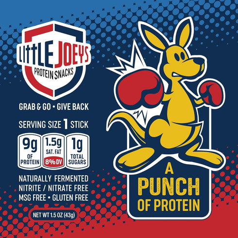 12 Count Little Joeys Original Beef Snack Sticks Box High Protein Meat Snacks for Adults & Kids Keto Friendly, Low