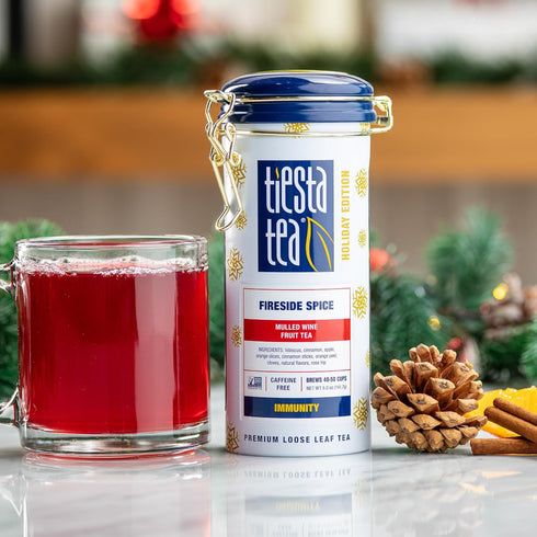 Set, 3 Pack, Tiesta Tea - Holiday Loose Leaf Tea Gift High to Non-Caffeinated Holiday Blends, Tins of Hot & Iced Brews