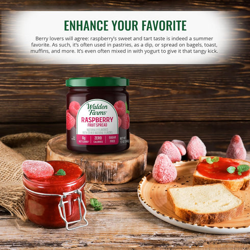 Pack 3-Pack, 12 oz Walden Farms Fruit Spread Variety Blueberry, Raspberry & Strawberry Fruit Flavors Zero Calorie, Low