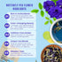 3.53 oz (100g) KHWAN'S TEA Organic Dried Butterfly Pea Flowers Blue Tea Clitoria Ternatea Flower Herbal Tea, Caffeine