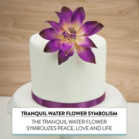 3 Count Global Sugar Art Tranquil Water Sugar Cake Flowers, Purple by Chef Alan Tetreault
