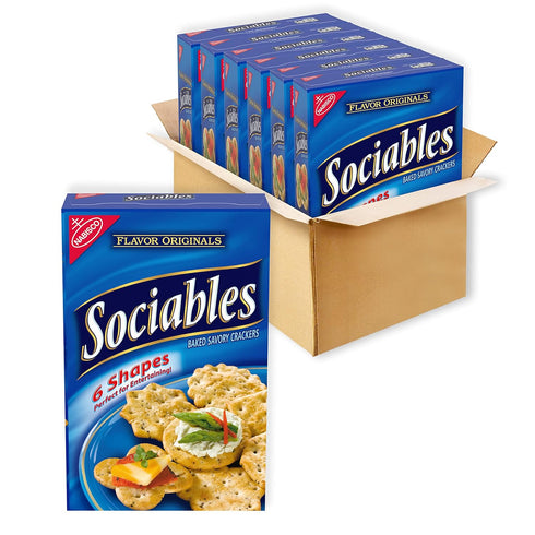 NABISCO Flavor Originals Sociables Baked Savory Crackers, Party Snacks, 6 - 7.5 oz