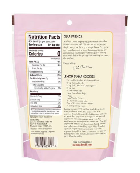 Bob's Red Mill Baking Soda, 1 Pound (Pack of 4), Non-GMO, Gluten Free, Vegan