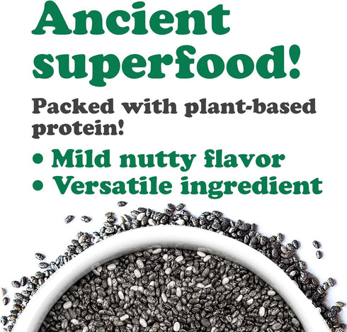 4 Food to Live - Organic Black Chia Seeds, Pounds - Non-GMO, Whole, Sproutable, Vegan, Kosher, Keto, Sirtfood, Bulk