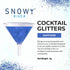 Snowy River Sapphire Edible Cocktail Glitter - All Natural Edible Beverage Glitter for Cocktails, Wine, Champagne &