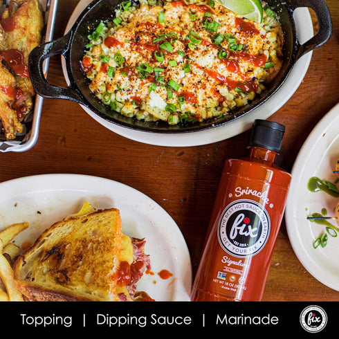 18 Oz Fix Hot Sauce, Sriracha Sauce - Sriracha Chili Sauce, Organic Red Chili Peppers, Spicy & Bold Flavor, Non-GMO