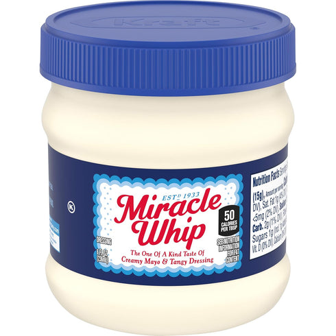 Miracel Whip Miracle Whip Miracle Whip Mayonnaise, 8oz jar, 0.5 Pound
