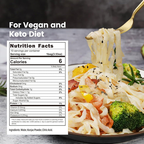 Pack Hethstia Konjac Shirataki Fettuccine Noodles & High-Protein Ramen Variety Keto, Vegan, Gluten-Free, Low-Carb Meal