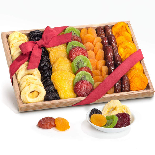 Simply Dried Fruit Gift Tray Basket Arrangement Nut Free for Holiday Birthday