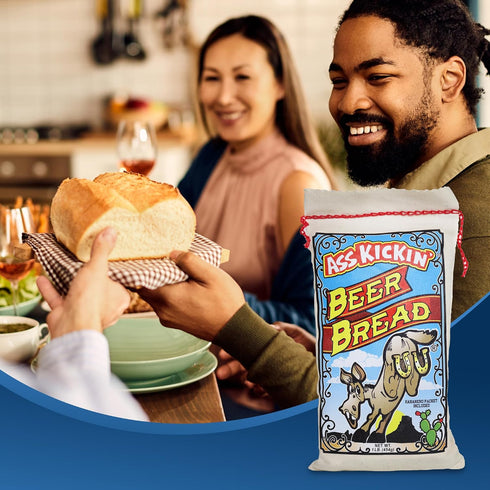16oz. Pack ASS KICKIN Beer Bread Mix - Premium Gourmet Gift - each - with separate Habanero - Try if you dare!