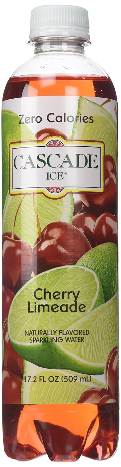 Cascade Ice Zero Cal Sparkling Water, Cherry Limeade, 17.2 Fluid Ounce (Pack of 12)