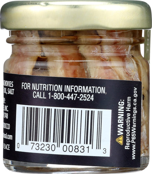 1.5 Oz Crown Prince Flat Fillets of Anchovies in Olive Oil